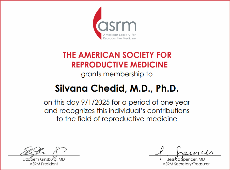 The American Society for Reproductive Medicine Certification